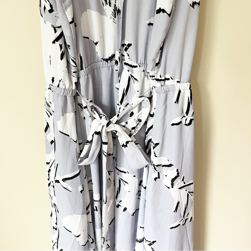 Lane Bryant Lilac Floral Bloom Chiffon Handkerchief Hem Midi Dress 14 Purple NWT - Picture 10 of 16